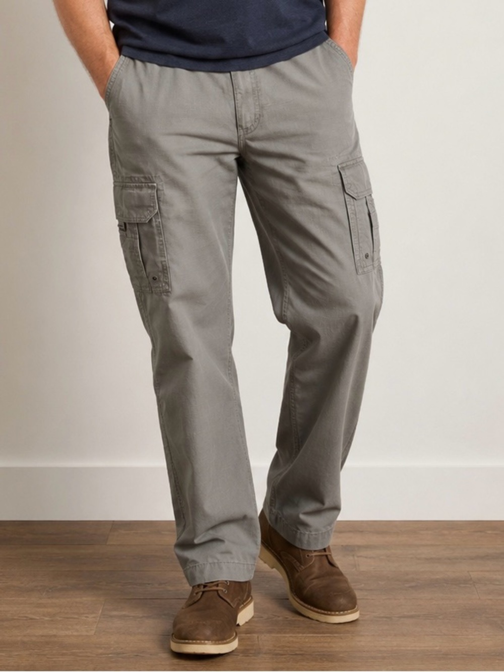 RedHead Cargo Pants 42x32 Gray 100% Cotton Ripstop Bass Pro Shop